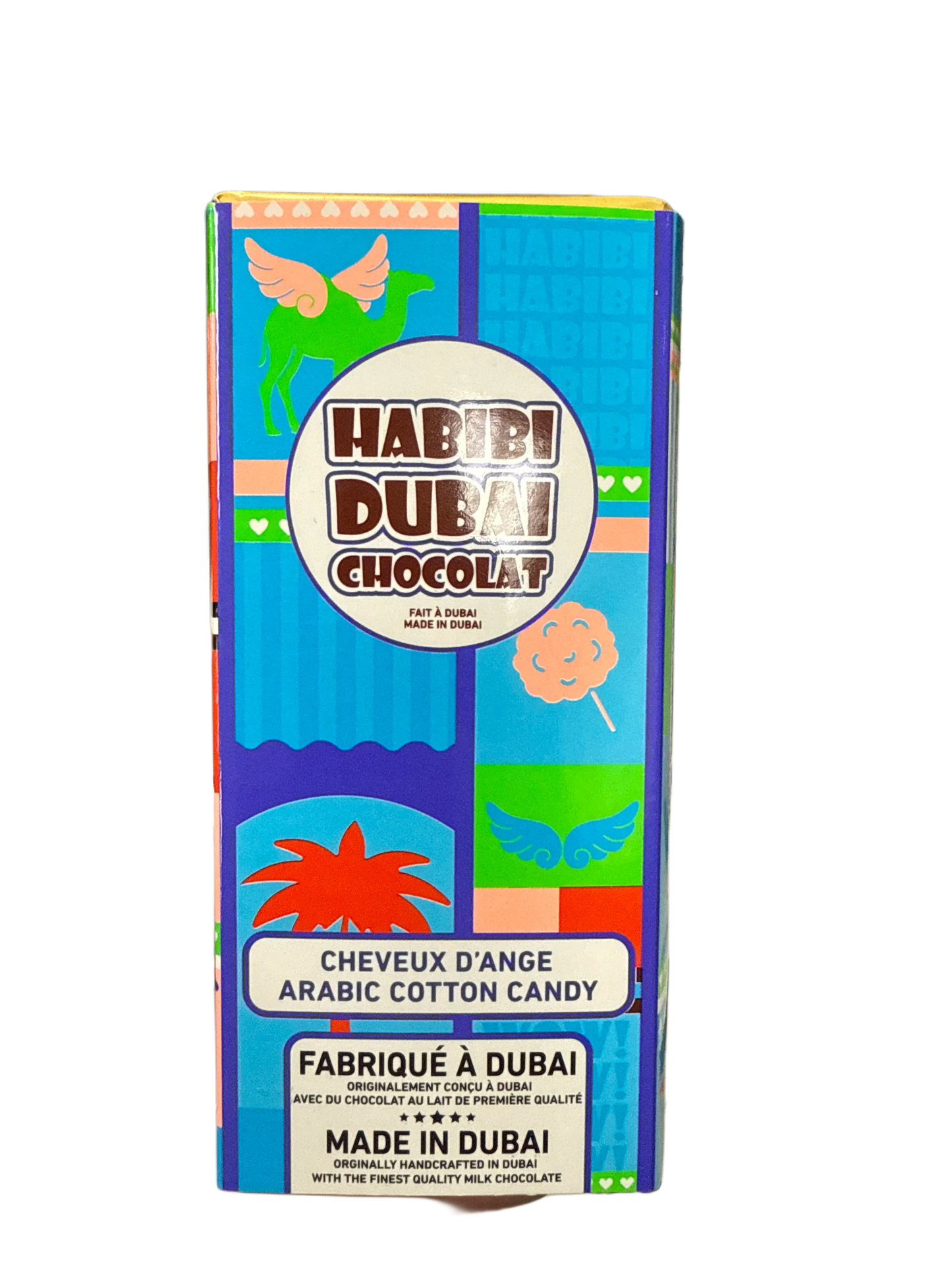 Chocolat Habibi Dubai barbe à papa arabe 200 g - Édition de Dubaï