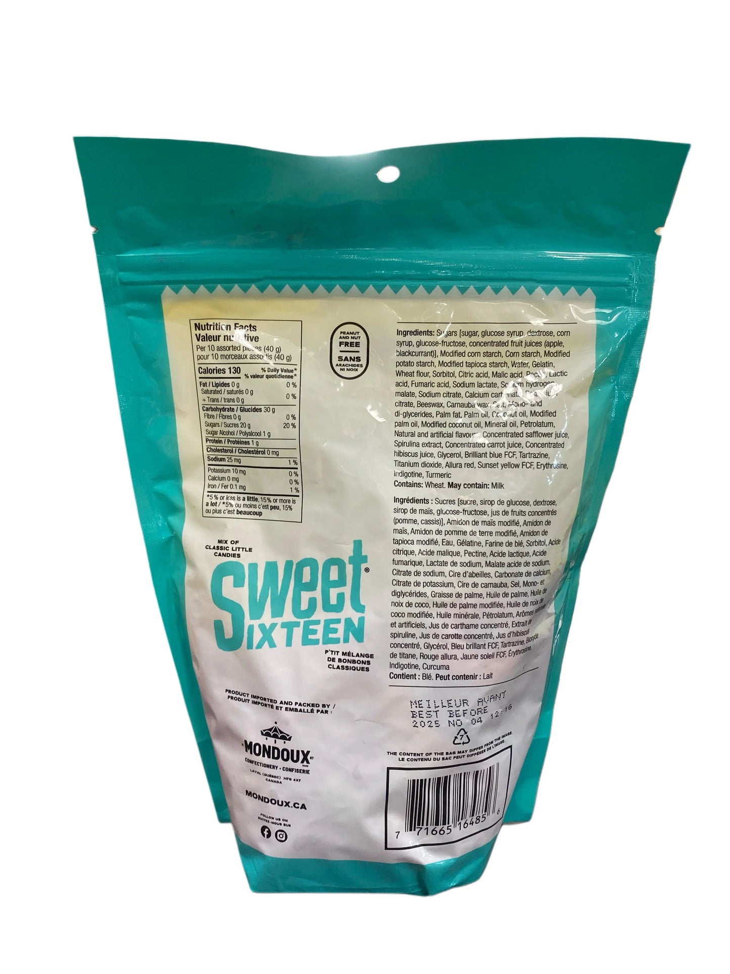 Sweet Sixteen Original 400 g - Édition canadienne