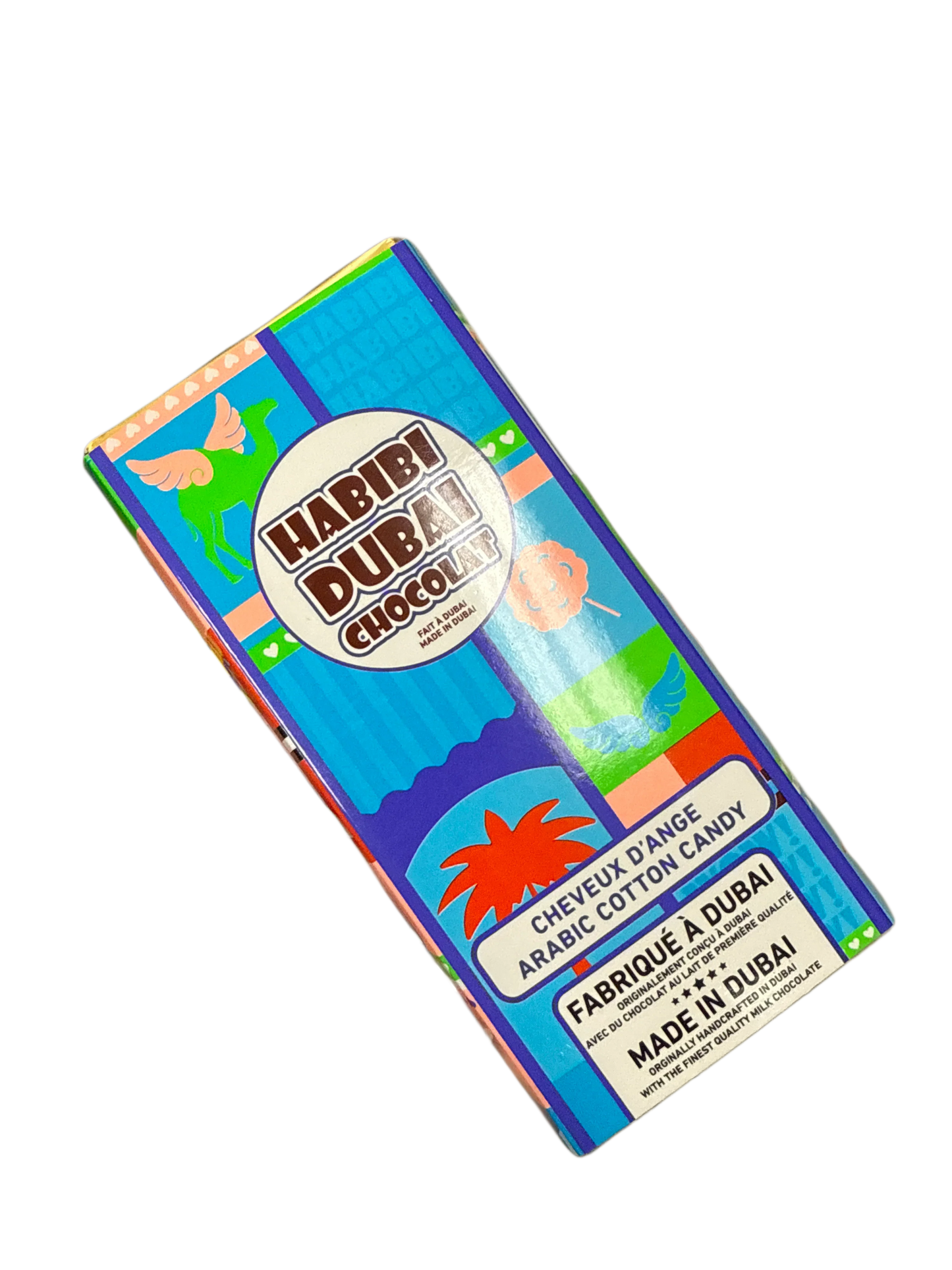 Chocolat Habibi Dubai barbe à papa arabe 200 g - Édition de Dubaï
