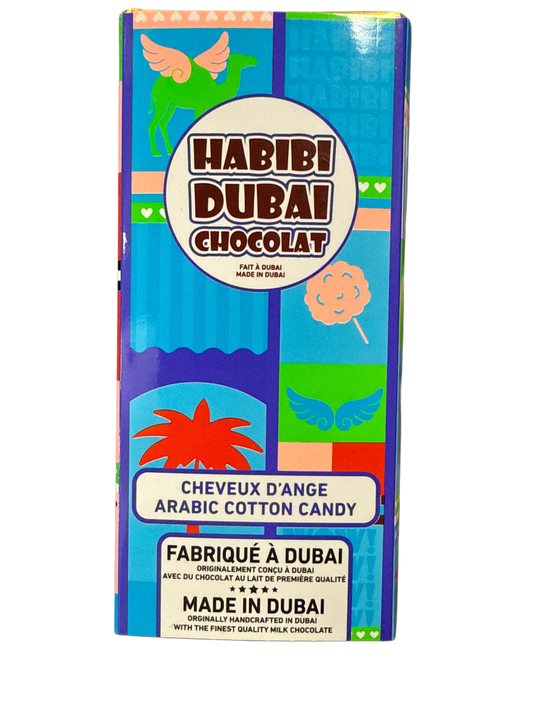 Chocolat Habibi Dubai barbe à papa arabe 200 g - Édition de Dubaï