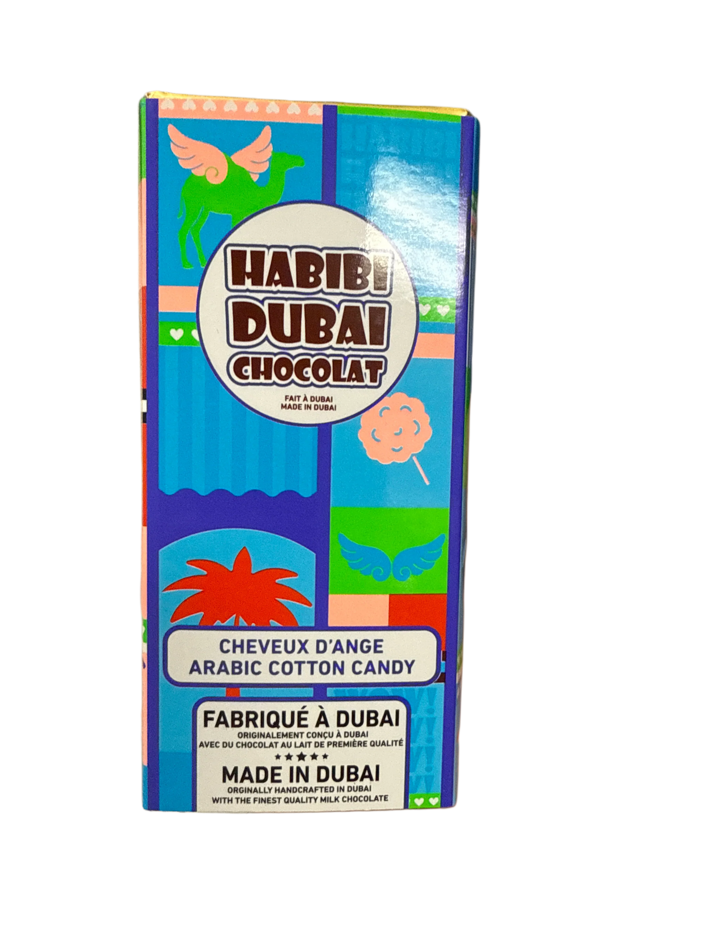 Chocolat Habibi Dubai barbe à papa arabe 200 g - Édition de Dubaï