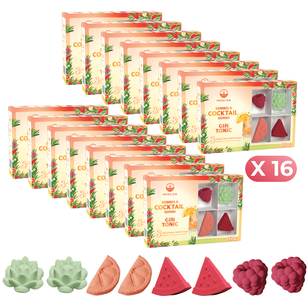 Caisse d’assortiment de bombes à cocktail pour gin