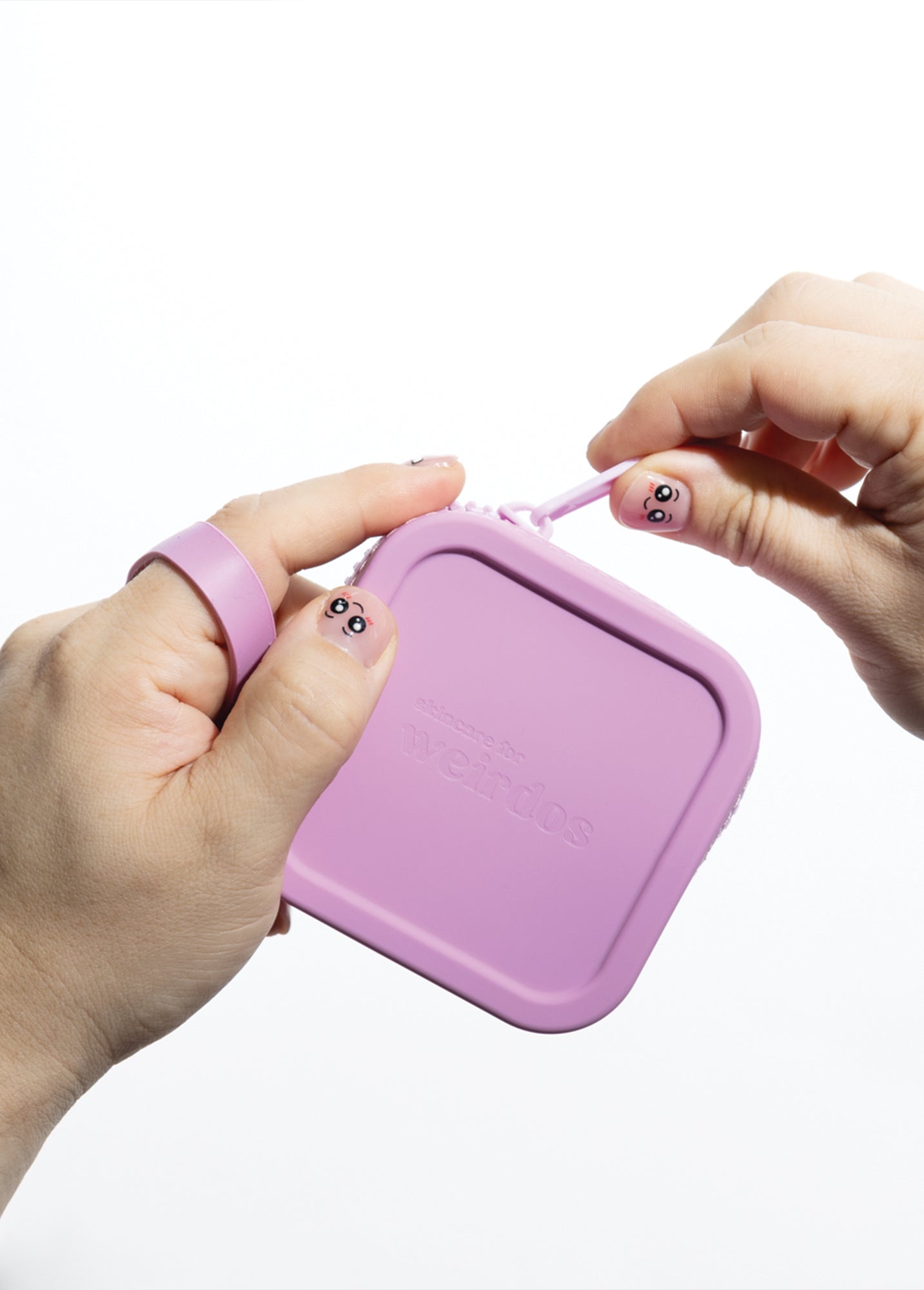 Pochette zippée en silicone avec logo (Weirdos)