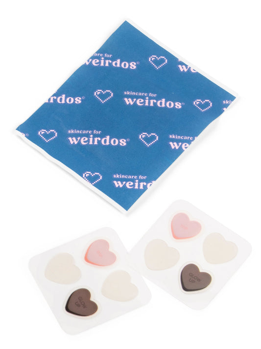 16 patchs anti-boutons cœur guérisseur (Weirdos)